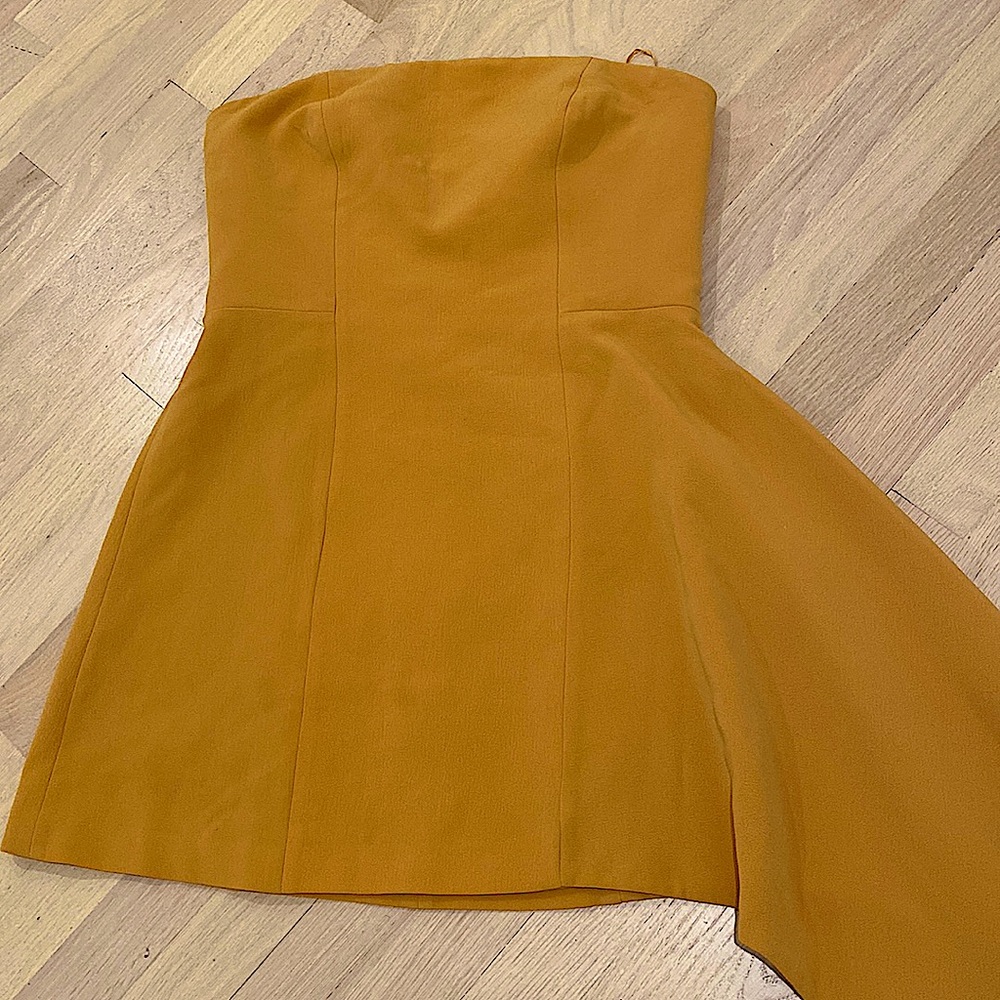 C/MEO Collective strapless mini dress asymmetrical cocktail dress L